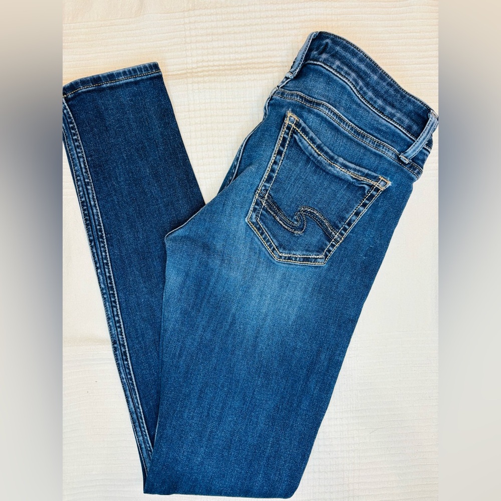 Silver Skinny Jeans